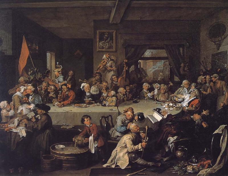 William Hogarth Election Series oil painting picture